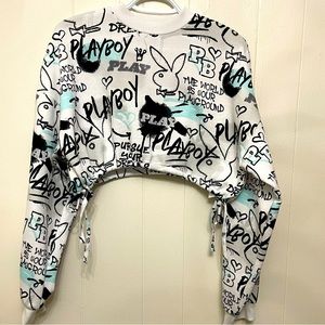 Long sleeve playboy belly shirt. Small